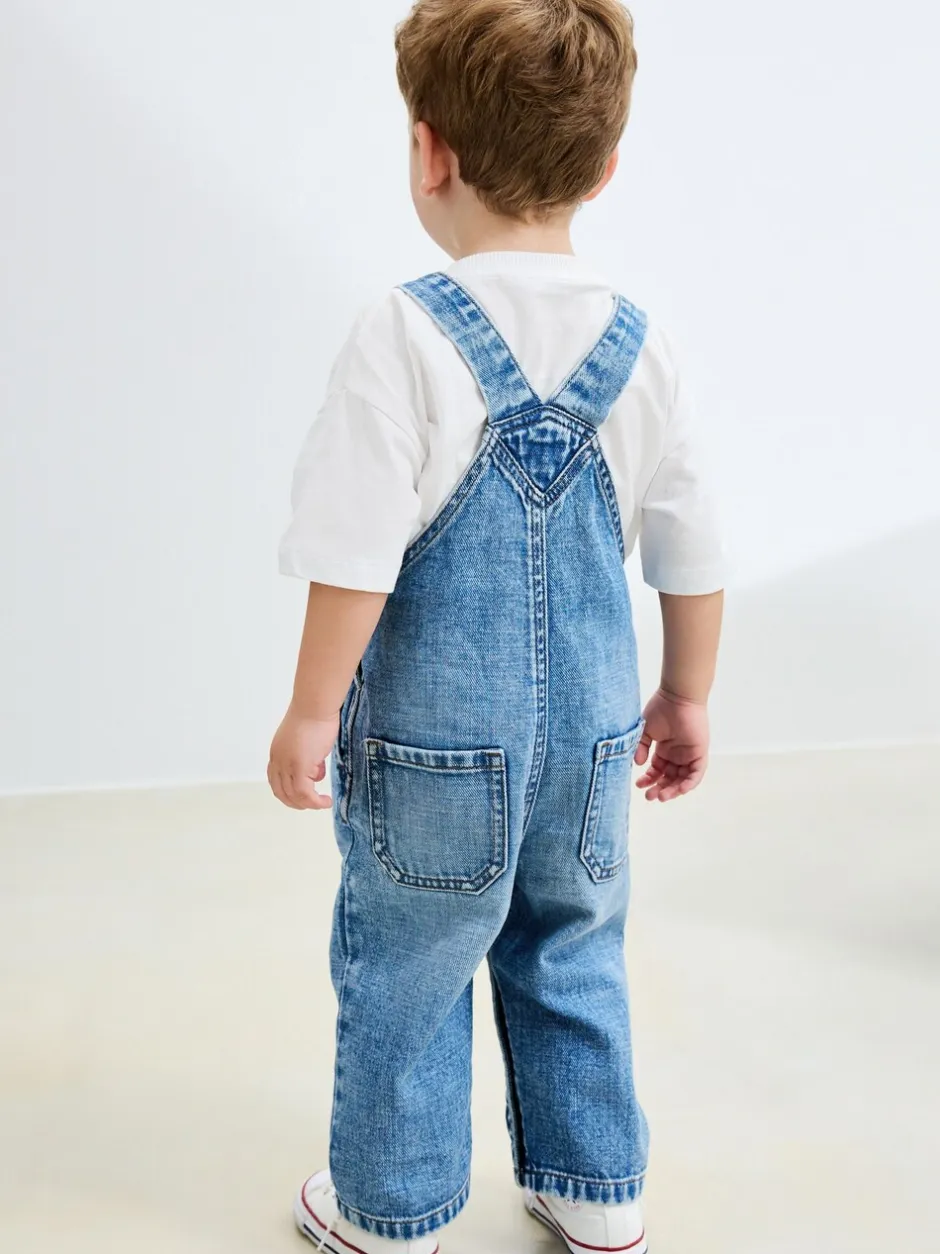 Sets En Combisets|Rompertjes En Tuinbroeken*Next - Denim tuinbroek (3mnd -7jr) Normaal blauw