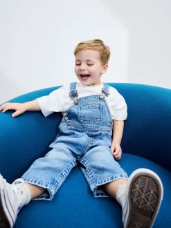 Sets En Combisets|Rompertjes En Tuinbroeken*Next - Denim tuinbroek (3mnd -7jr) Normaal blauw