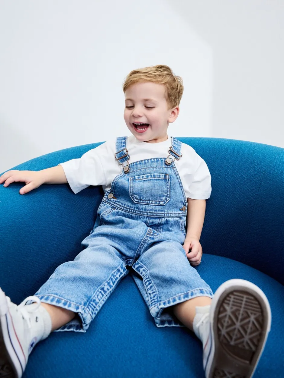 Sets En Combisets|Rompertjes En Tuinbroeken*Next - Denim tuinbroek (3mnd -7jr) Normaal blauw