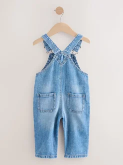 Sets En Combisets|Rompertjes En Tuinbroeken*Next - Denim tuinbroek (3mnd -7jr) Normaal blauw