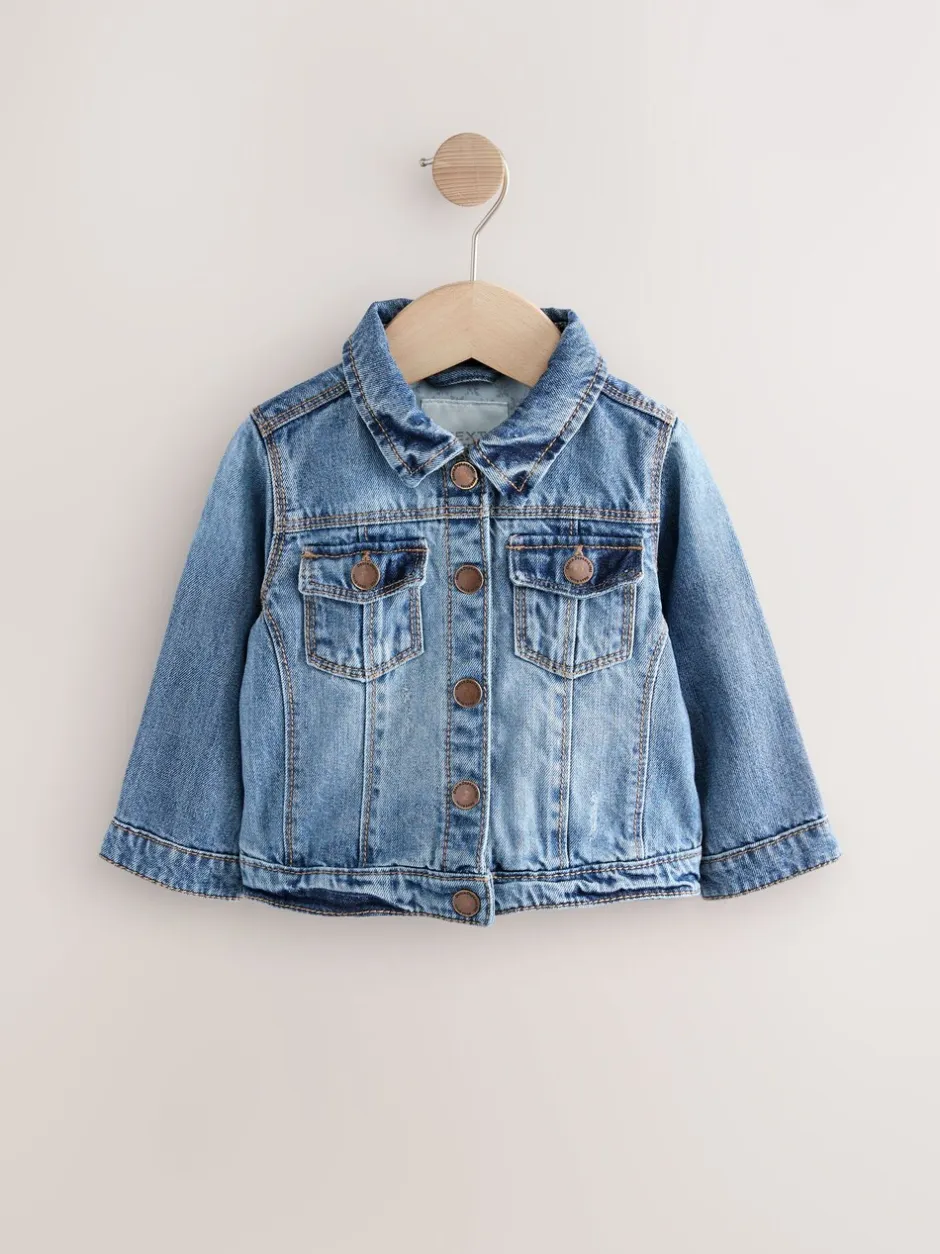Jassen, Jacks En Kinderwagenpakjes|Jassen En Jacks*Next Normaal blauw - Denim westernjack 100% katoen (3 mnd - 7 jr)