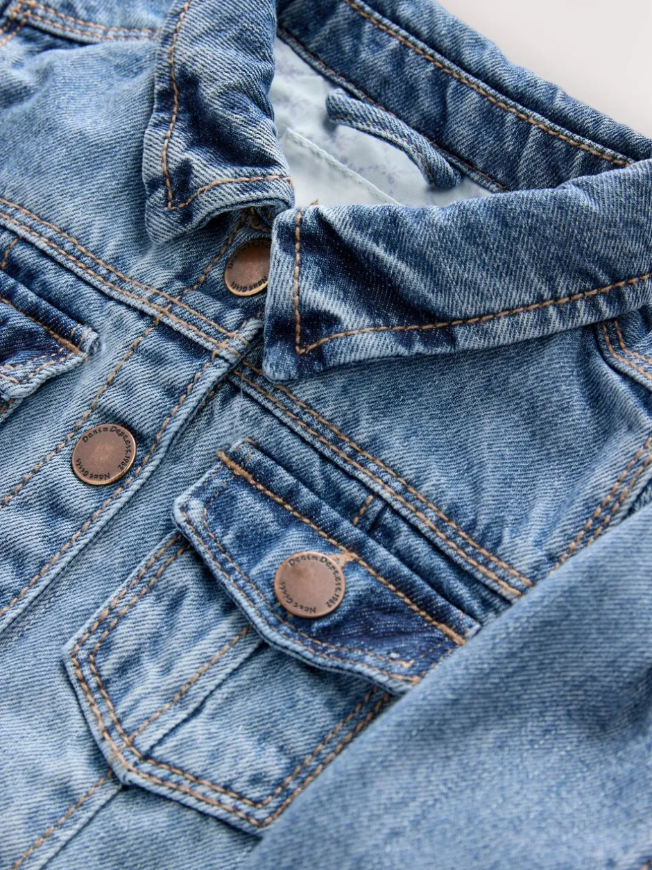 Jassen, Jacks En Kinderwagenpakjes|Jassen En Jacks*Next Normaal blauw - Denim westernjack 100% katoen (3 mnd - 7 jr)