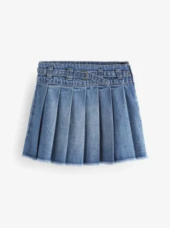 Shorts En Rokken|Next - Geplooide denim rok (3-16jr) Normaal blauw