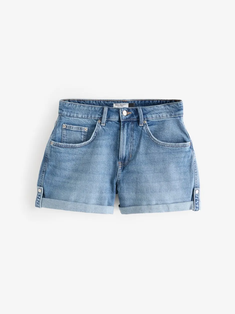 Shorts*Next - Hourglass - Denim boyshort Normaal blauw