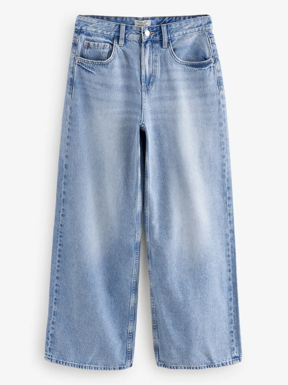 Jeans|Next Normaal blauw - Jeans met wijde pijpen