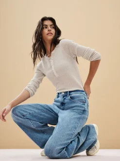 Jeans*Next - Jeans met wijde pijpen Normaal blauw