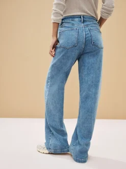 Jeans*Next - Jeans met wijde pijpen Normaal blauw