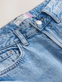 Jeans*Next Normaal blauw - Jeans met zandloperpasvorm en wijde pijpen