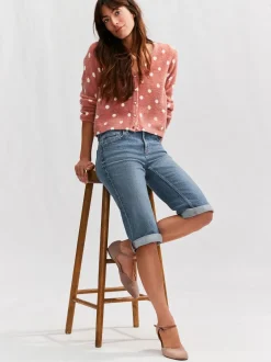 Shorts*Next - Knielange Bermuda denim shorts Normaal blauw