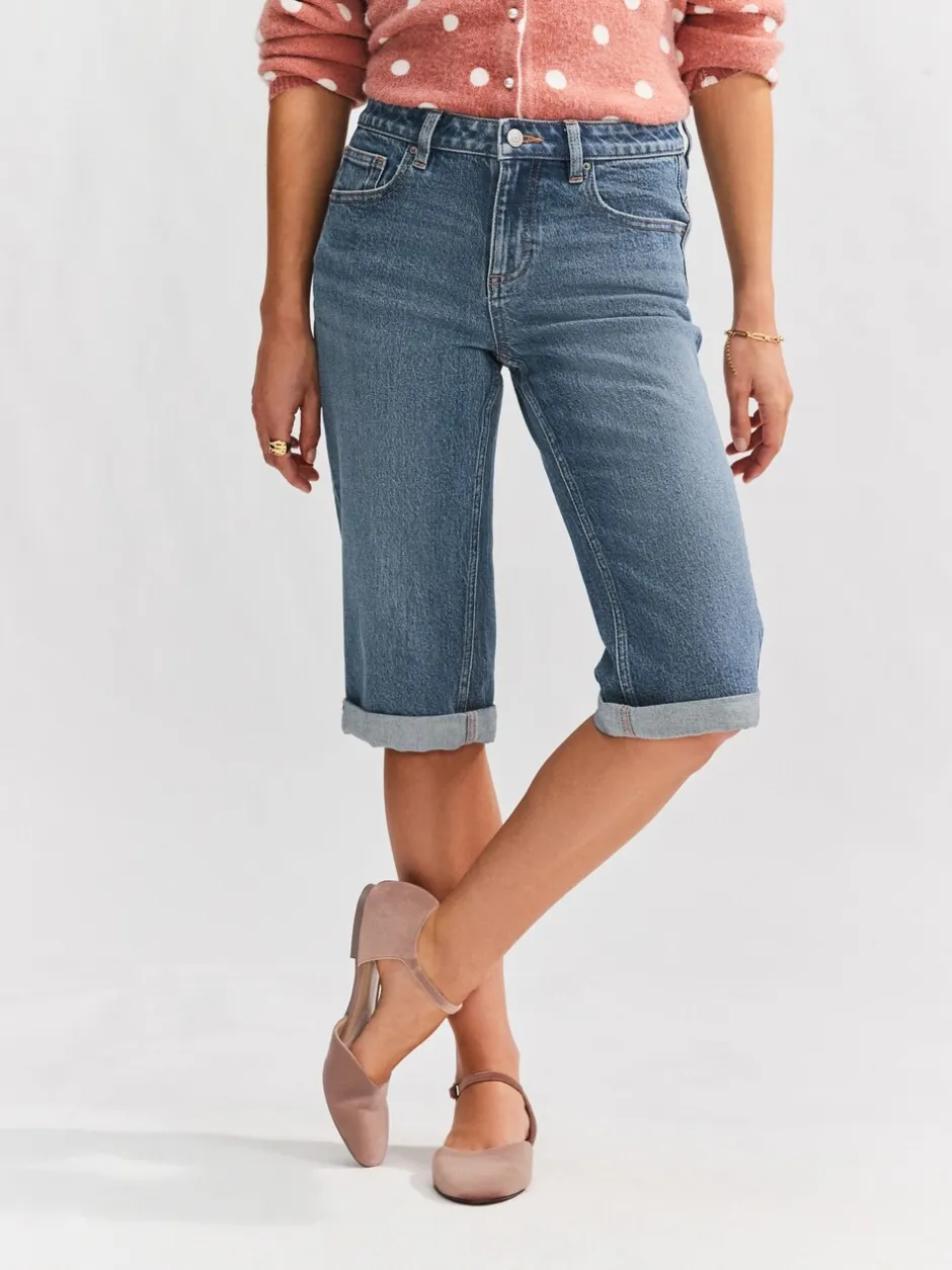 Shorts*Next - Knielange Bermuda denim shorts Normaal blauw