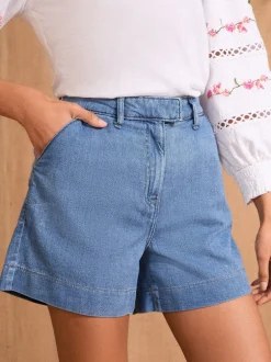 Shorts|Love & Roses - Verlengde band Tailored Shorts Normaal blauw