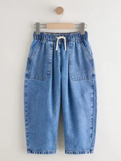 Jeans*Next - Pullon Barrel Jeans (3-16yrs) Normaal blauw