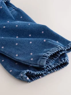 Tops*Next Normaal blauw - Set van denim overhemd en geruite broek (3mnd-7jr)