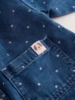 Tops*Next Normaal blauw - Set van denim overhemd en geruite broek (3mnd-7jr)