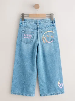 Jeans*Next Normaal blauw - SmileyWorld® jeans met wijde pijpen (3-16jr)