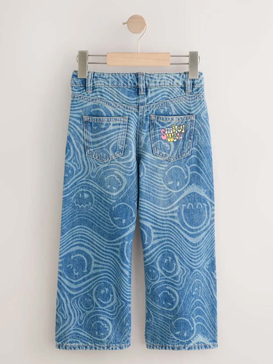 Jeans*Next Normaal blauw - SmileyWorld® jeans met wijde pijpen (3-16jr)