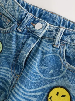 Jeans*Next Normaal blauw - SmileyWorld® jeans met wijde pijpen (3-16jr)