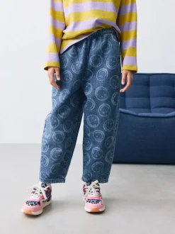 Jeans|Next Normaal blauw - SmileyWorld® Pullon Barrel Jeans (3-16yrs)