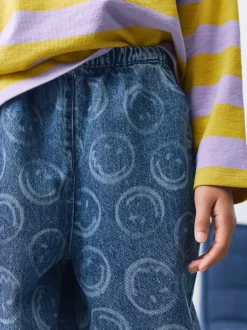 Jeans|Next Normaal blauw - SmileyWorld® Pullon Barrel Jeans (3-16yrs)