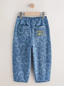Jeans|Next Normaal blauw - SmileyWorld® Pullon Barrel Jeans (3-16yrs)