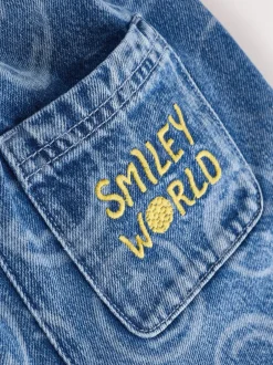 Jeans|Next Normaal blauw - SmileyWorld® Pullon Barrel Jeans (3-16yrs)