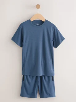 Shorts*Next - Sportset van T-shirt en short (3-16 jr) Normaal blauw