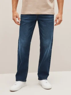 Jeans|Next - Straight-fit Essential stretchy jeans met rechte pasvorm Normaal blauw