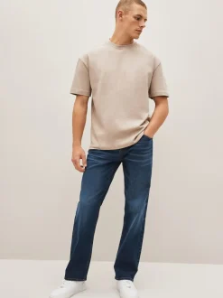Jeans|Next - Straight-fit Essential stretchy jeans met rechte pasvorm Normaal blauw