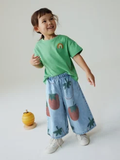 Broeken En Leggings|Next Normaal blauw - Tomato Printed Jeans (3mths-7yrs)