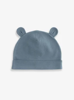 Mutsjes En Antikrabwantjes|Mutsen, Handschoenen En Sjaals|Next Normaal blauw - Verpakking van 3 baby mutsen van 100% katoen (0-18mnd)