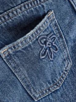 Jeans*Next Normaal blauw - Wijde jeans met Bloemenprint en versieringen (3-16jr)