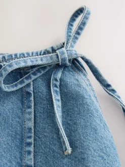 Rokken*Next Normaal blauw - Wrap Maxi Denim Skirt