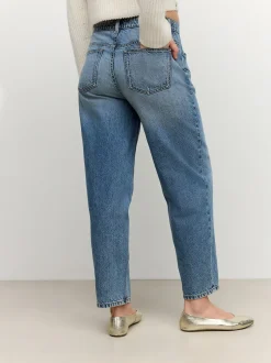 Jeans|Moederschap|Next Normaal blauw - Zwangerschapsbarrel denim 100% katoenen jeans