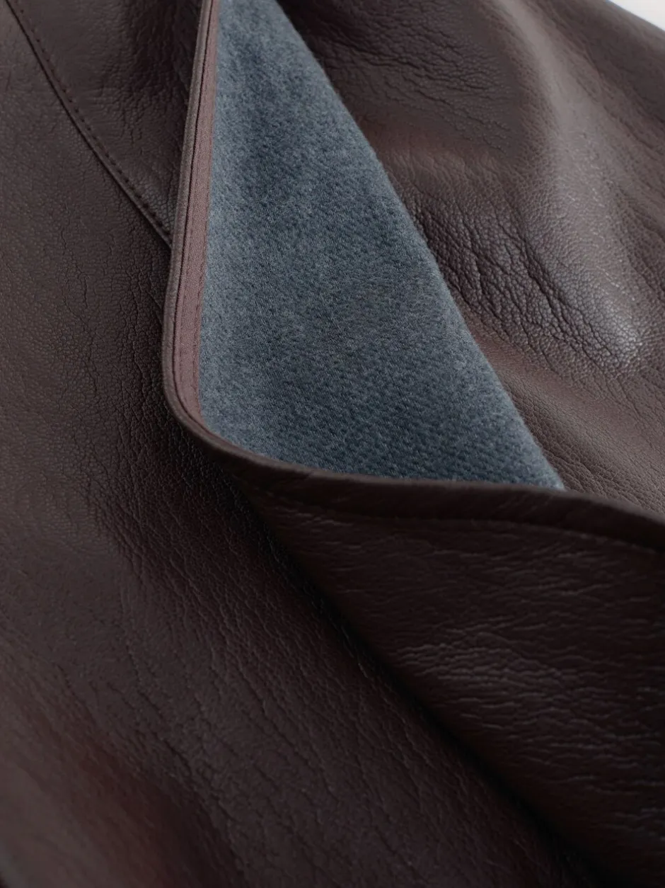 Rokken|Nothing Ordinary Faux Leather Wrap Midi Kilt Skirt