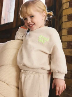 Truien En Breisels|Sweaters En Hoody´S*Next - Sweatshirt met ronde hals (3 mnd-7 jr) Oatmeal Nep Good Day