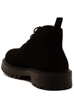 Boots|Off The Hook Axel Suede Chukka Ankle Lace-Up Black Boots