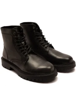 Boots|Off The Hook Donnie Leather Lace-Up Combat Ankle Boots
