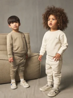 Sets En Combisets|Multipacks*Next - Set van 2 sweatshirts en joggingbroeken (3mnd -7jr) Off White/cementwit