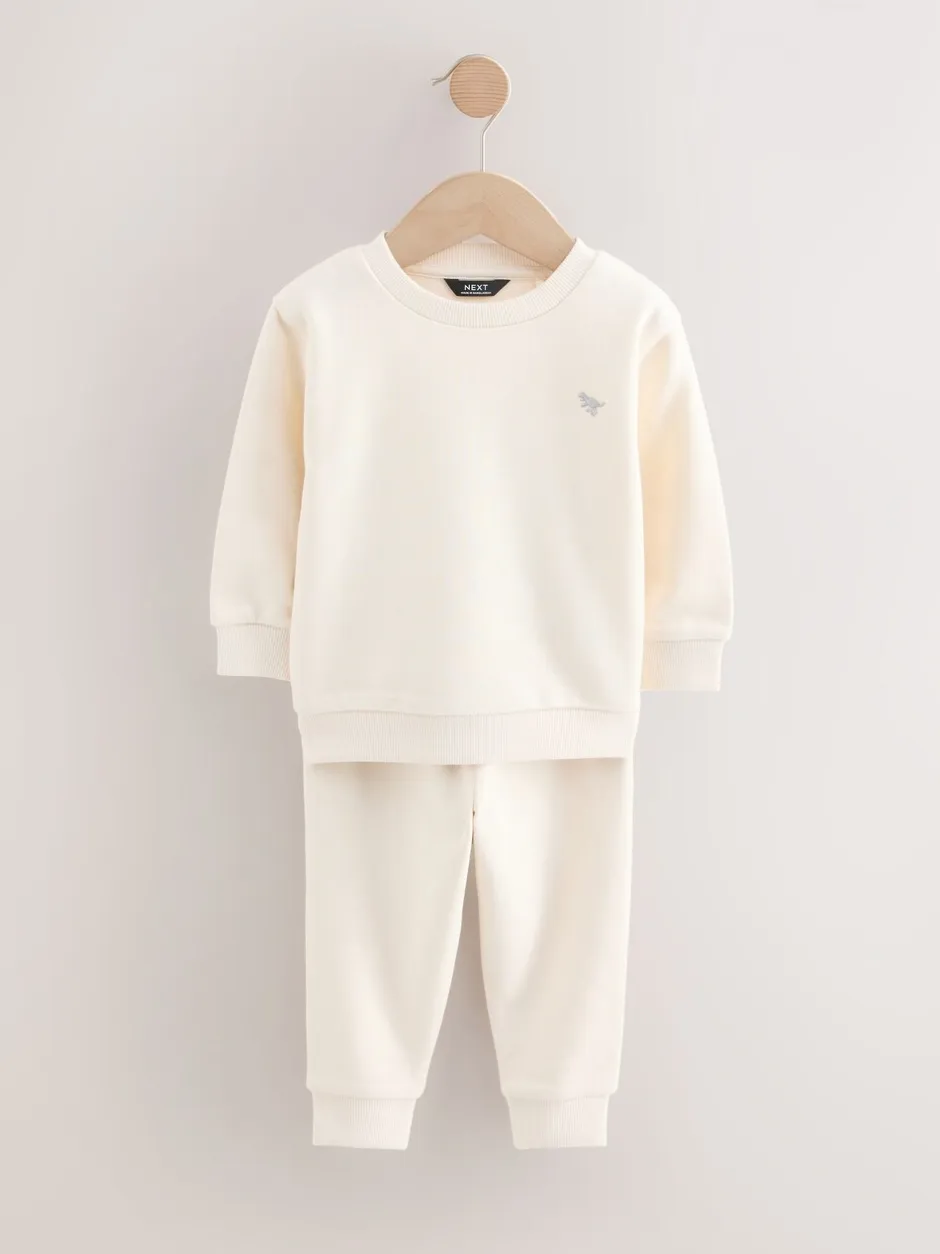 Sets En Combisets|Multipacks*Next - Set van 2 sweatshirts en joggingbroeken (3mnd -7jr) Off White/cementwit