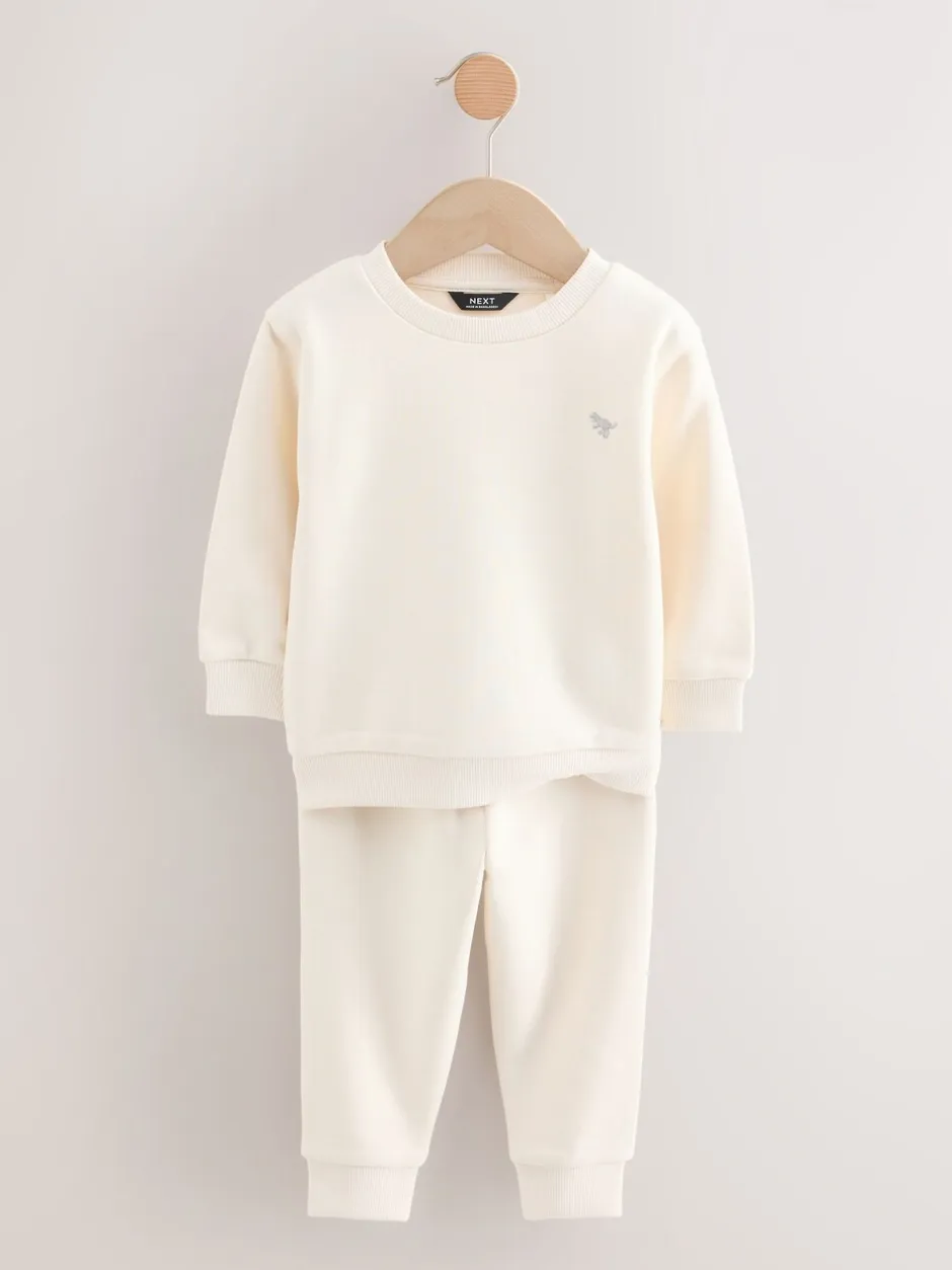 Sets En Combisets|Multipacks*Next - Set van 2 sweatshirts en joggingbroeken (3mnd -7jr) Off White/cementwit