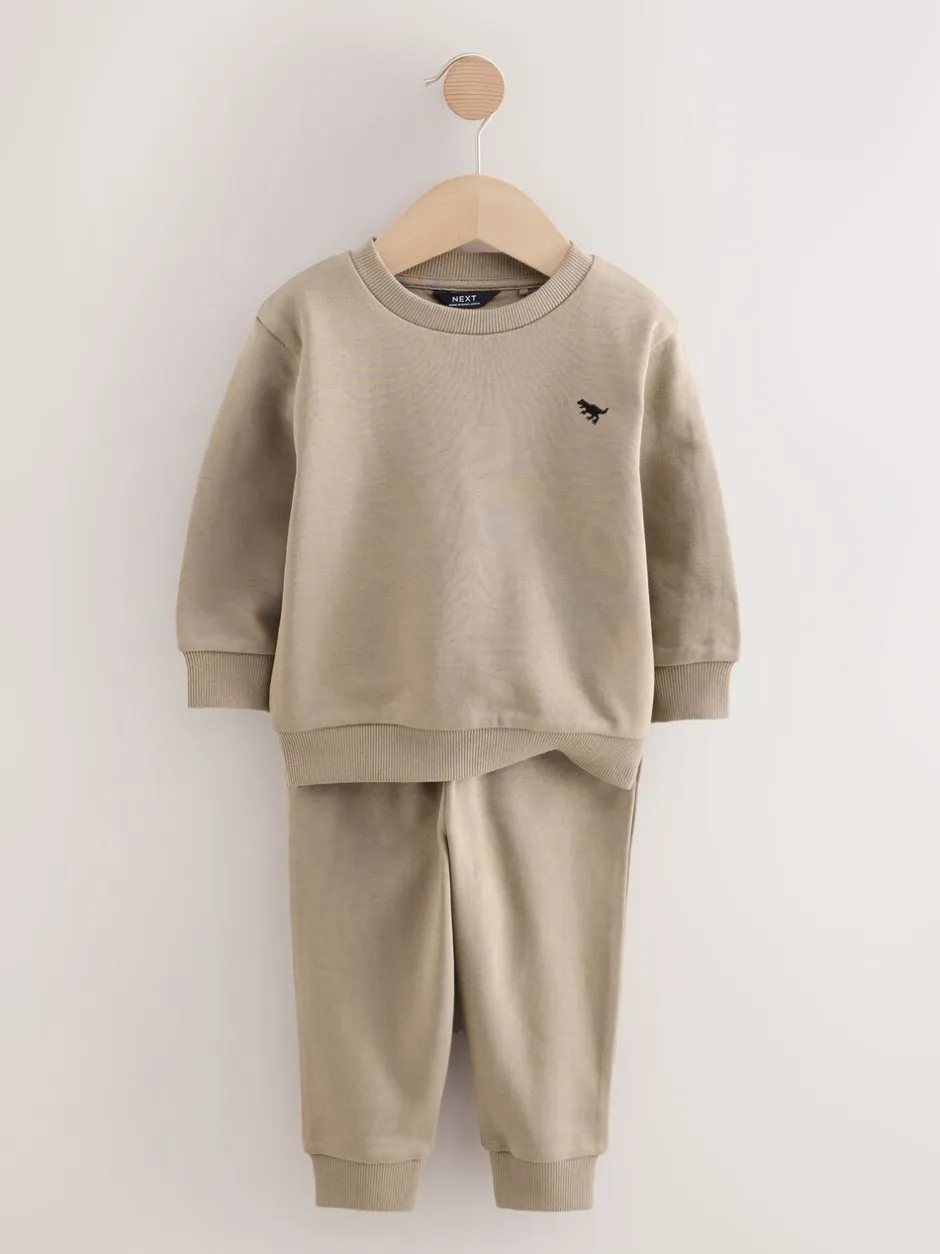 Sets En Combisets|Multipacks*Next - Set van 2 sweatshirts en joggingbroeken (3mnd -7jr) Off White/cementwit