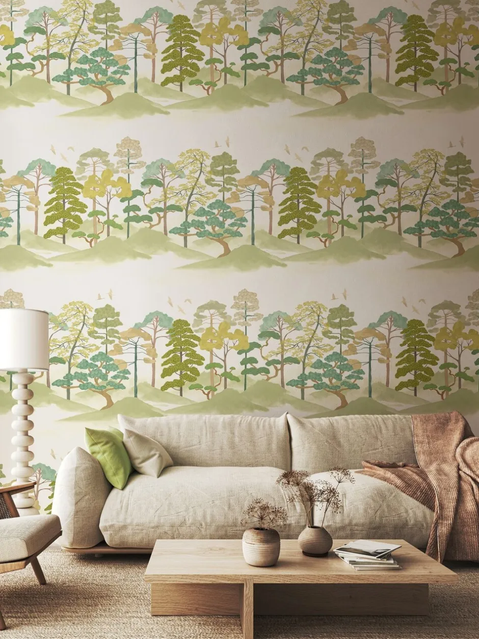 Behang*Ohpopsi Kigi 10M Wallpaper Olivine