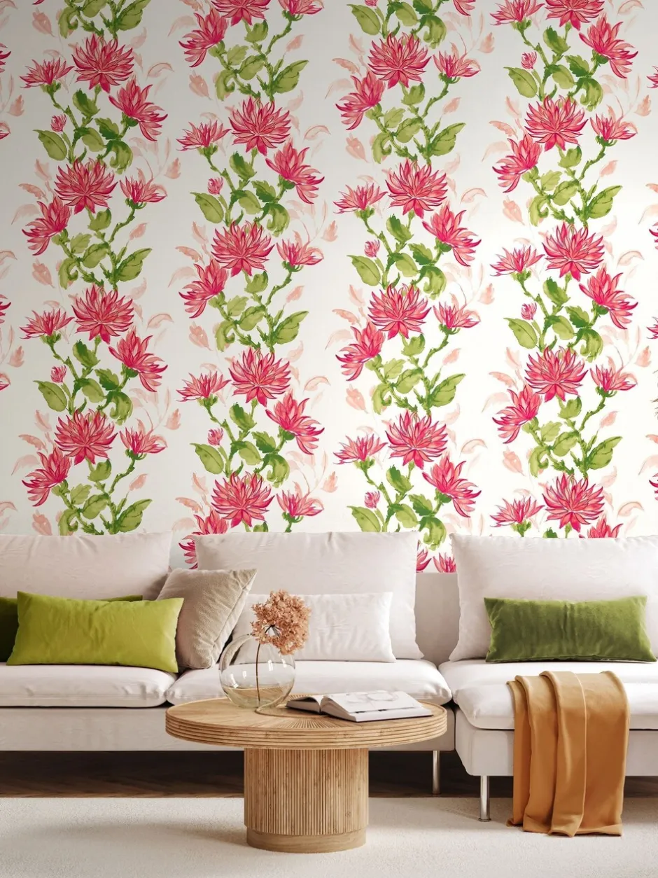 Behang|Ohpopsi Kiku 10M Wallpaper Kersenrood