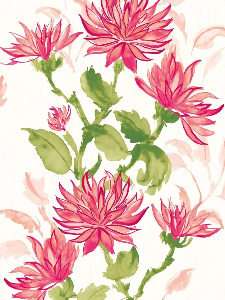 Behang|Ohpopsi Kiku 10M Wallpaper Kersenrood