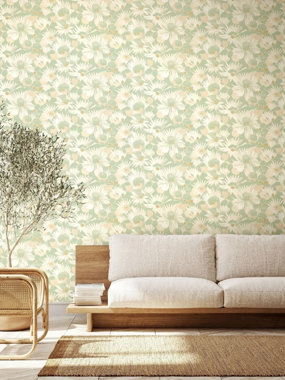 Behang*Ohpopsi Suiren 10M Wallpaper Misty Mint