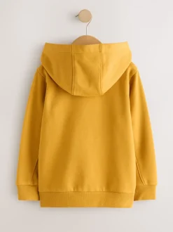 Sweaters En Hoody´S*Next Okergeel - Effen hoodie met doorlopende rits (3-16 jr)