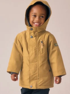Jassen, Jacks En Kinderwagenpakjes|Schoolkleding*Next Okergeel - Waterdichte parka met borgvoering (3mnd -7jr)