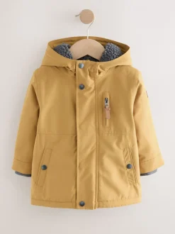 Jassen, Jacks En Kinderwagenpakjes|Schoolkleding*Next Okergeel - Waterdichte parka met borgvoering (3mnd -7jr)
