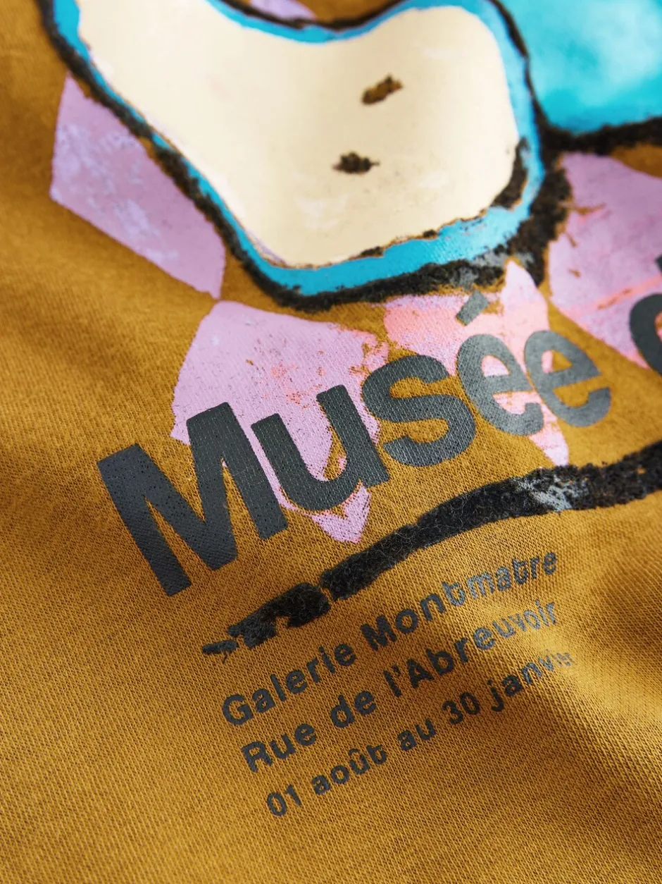 Hoody's En Sweatshirts*Next - Cotton Rich Fruit Art Graphic Longsleeve Crewneck Sweatshirt Olijfgroen