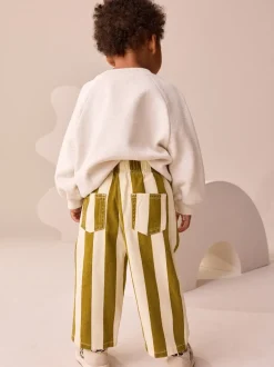 Broeken En Leggings|Next - Gestreepte broek (3mnd-7jr) Olijfgroen